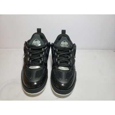 Replica Louis Vuitton Leather lace up Fashionable Board Shoes Black,51BCOLRB 02