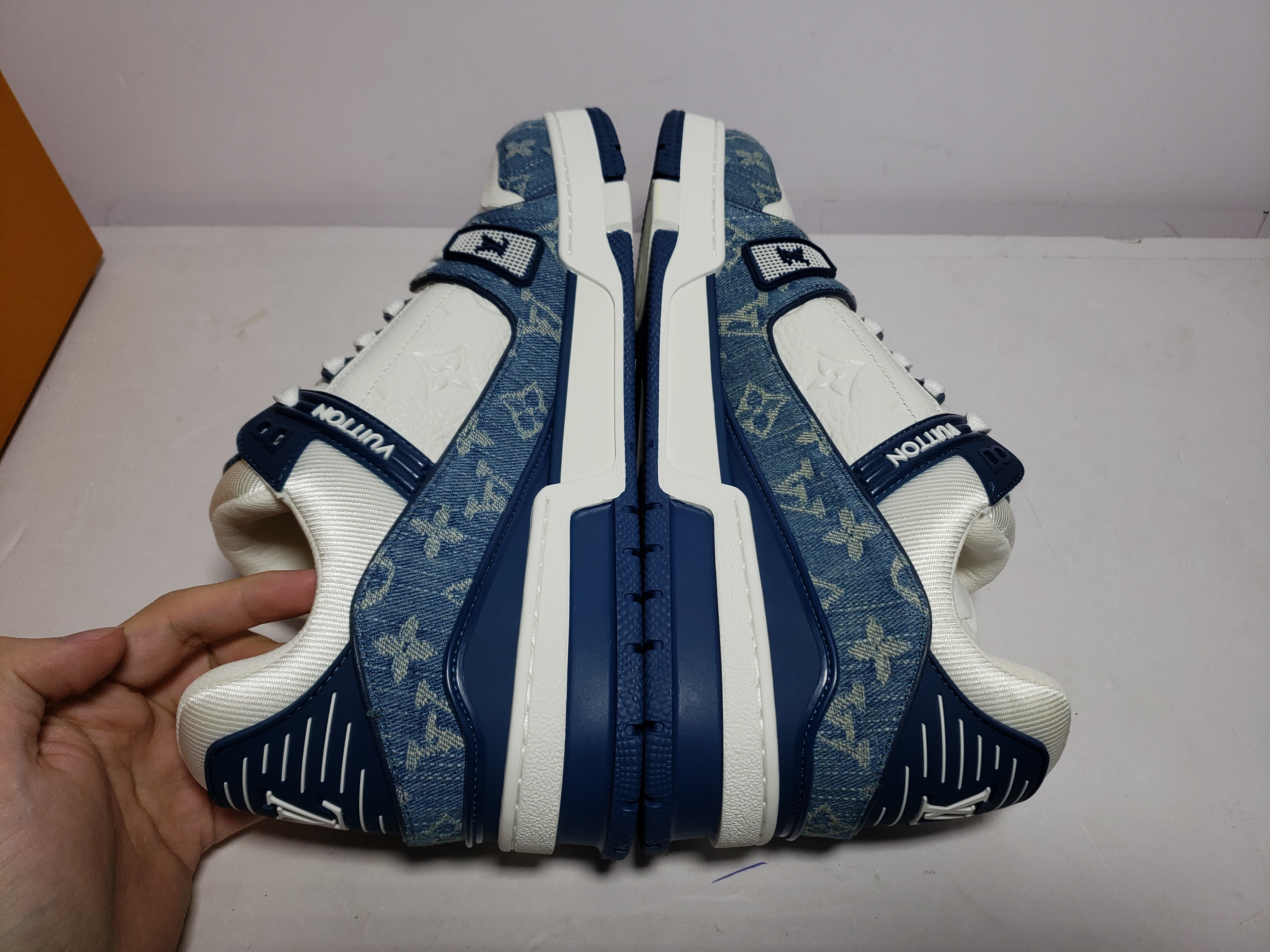 Replica Louis Vuitton Trainer Cowboy Blue,FD0291