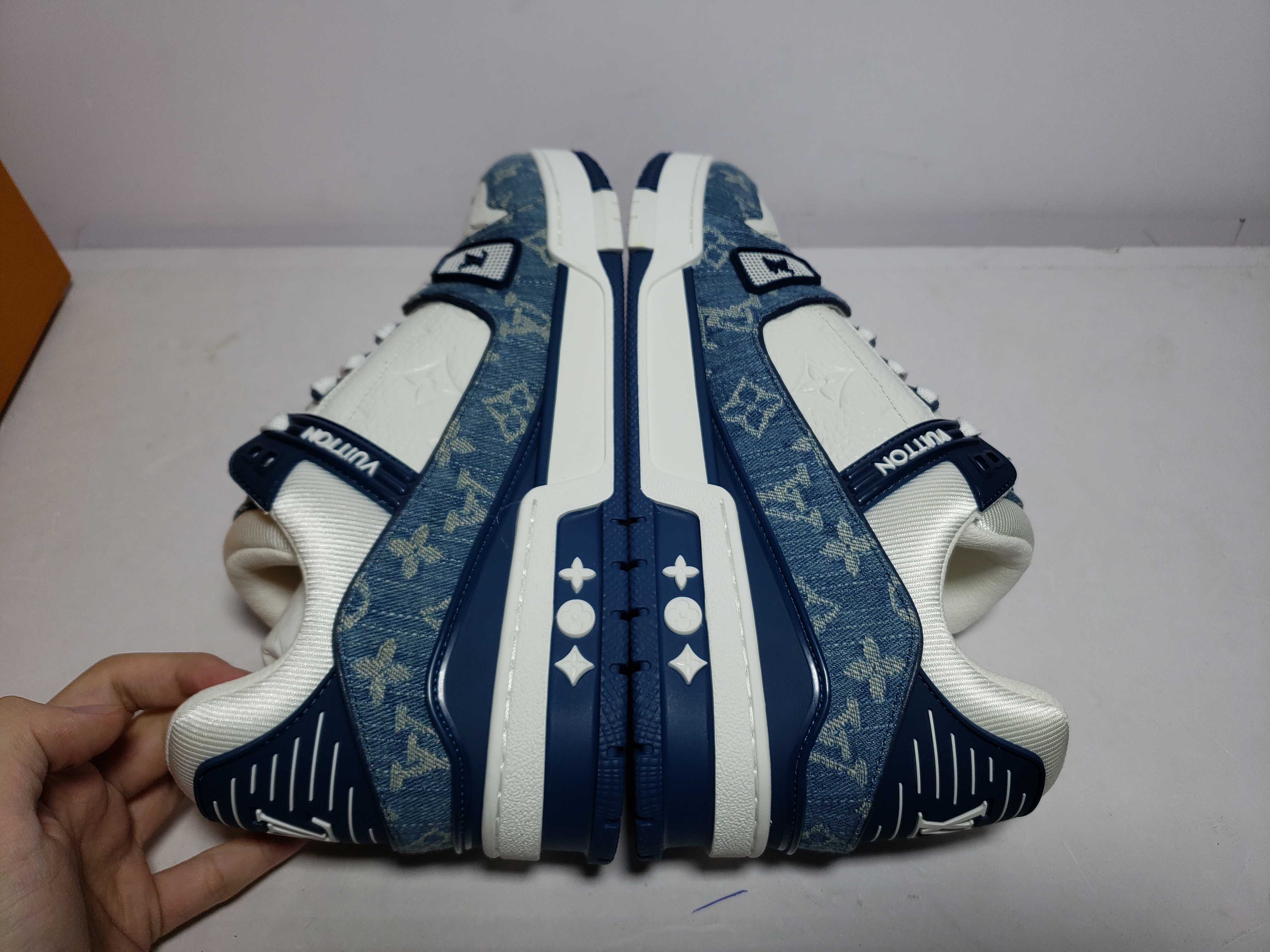 Replica Louis Vuitton Trainer Cowboy Blue,FD0291