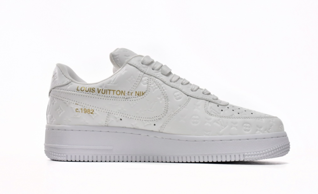 Replica Louis Vuitton x Nike Air Force 1 Triple White,LK0221