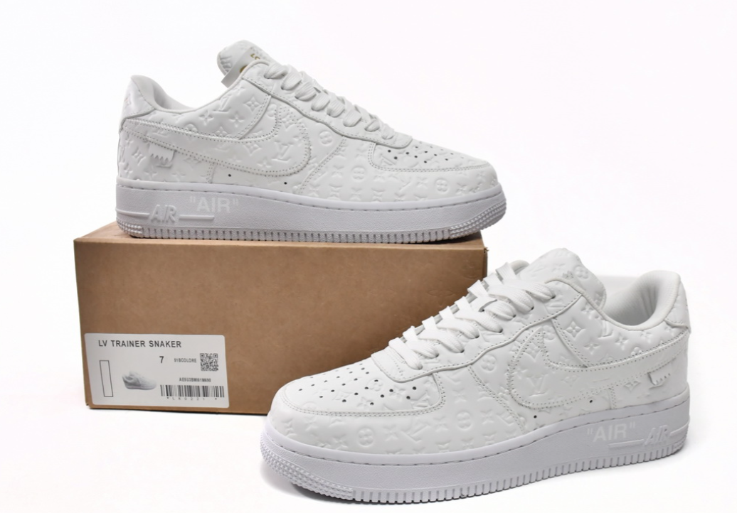 PKGoden Louis Vuitton x Nike Air Force 1 Triple White,LK0221