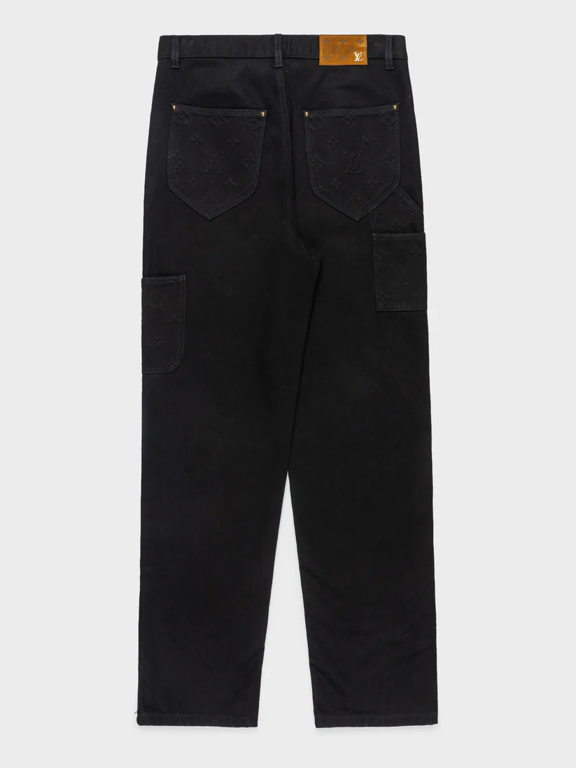 Louis Vuitton Black Monogram Carpenter Pants
