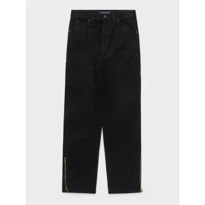 Louis Vuitton Black Monogram Carpenter Pants 01