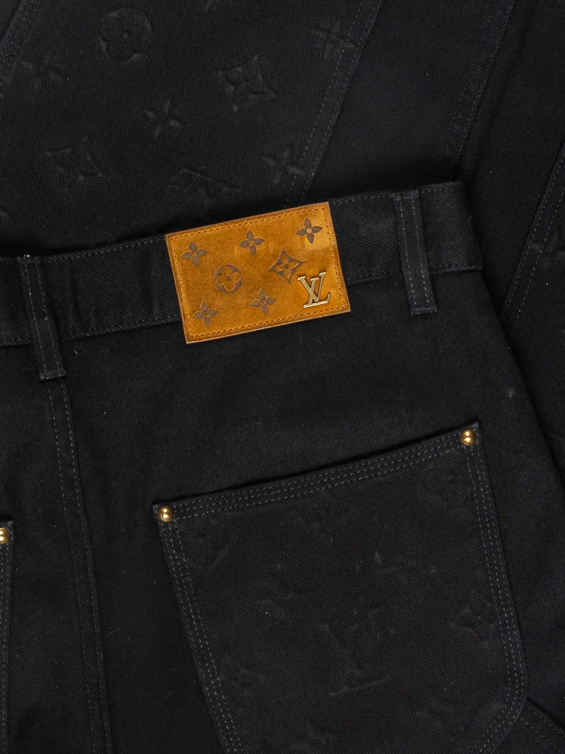 Louis Vuitton Black Monogram Carpenter Pants