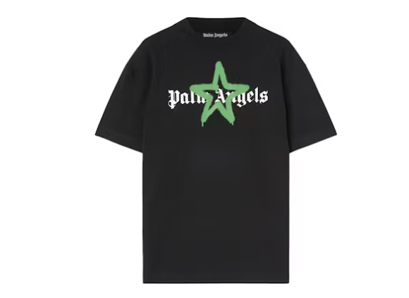 Palm Angels Star Sprayed T-shirt Black/Green