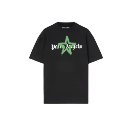 Palm Angels Star Sprayed T-shirt Black/Green 01