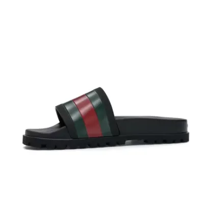 Gucci Web Slide Sandal Black 01