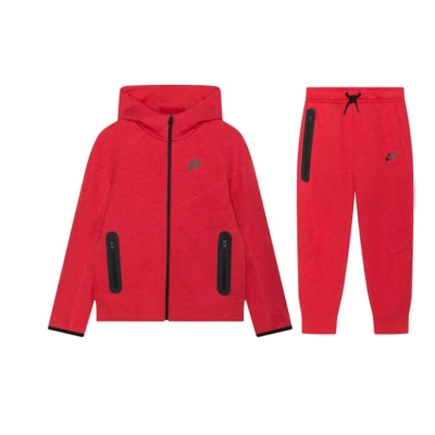 Replica Sportswear Tech Fleece Full-Zip Hoodie & Joggers Set Light University Red Heather 01