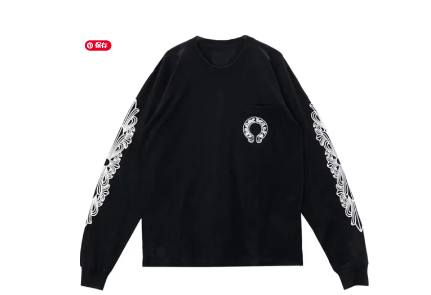 Chrome Hearts Horseshoe Long-Sleeve T-Shirt 'Black/White'