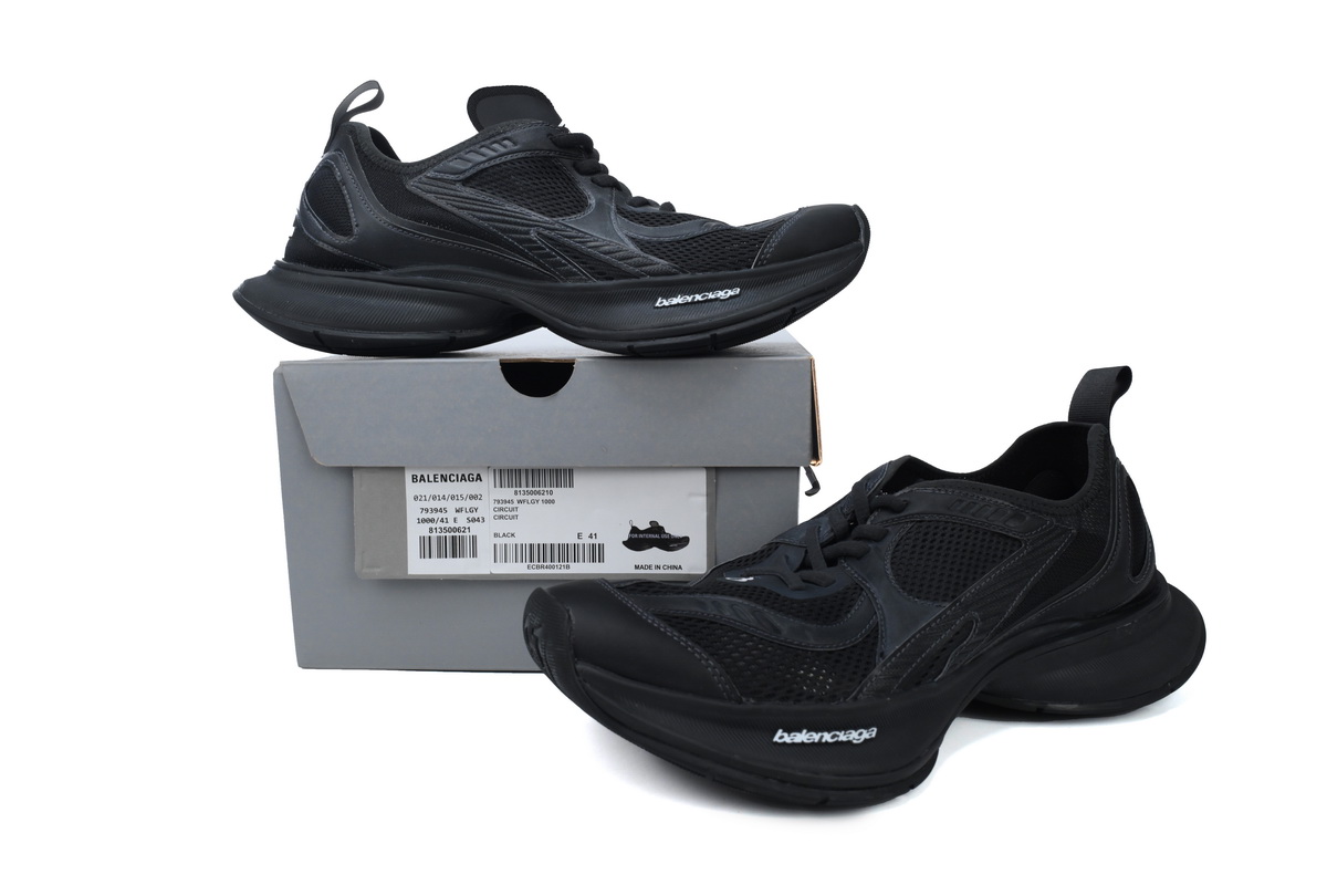 PKGoden Balenciaga 13th  Circuit Sneaker Worn-Out - Black 793945 WFLGY 1000