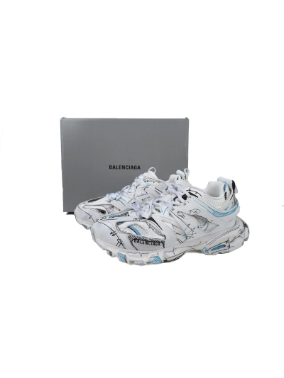 PKGoden Balenciaga 3rd Track Sneake White Blue 542023 W3SRA 9014 02