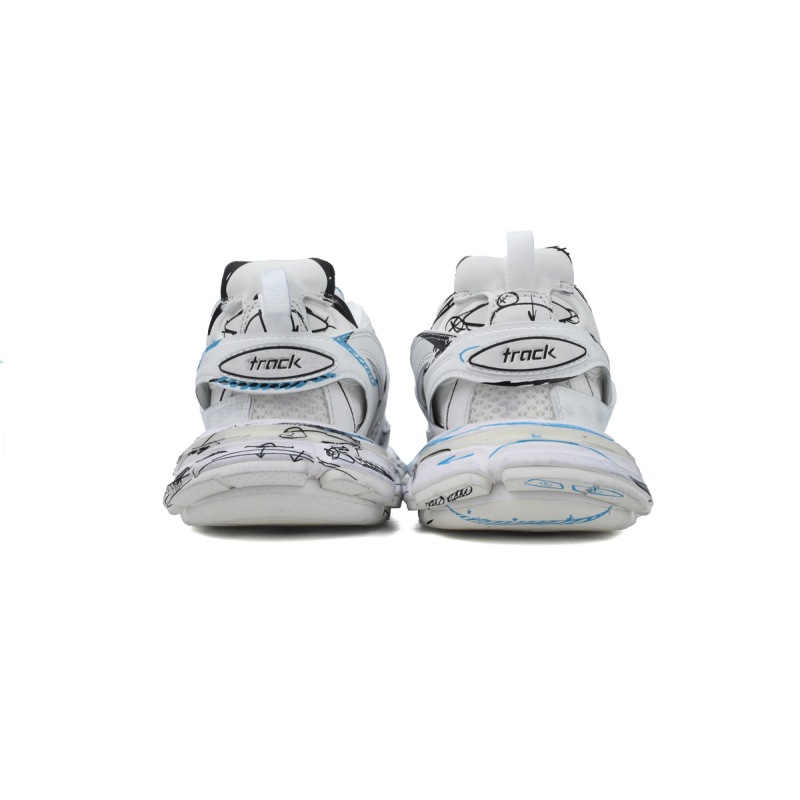 PK Balenciaga 3rd Track Sneake White Blue 542023 W3SRA 9014