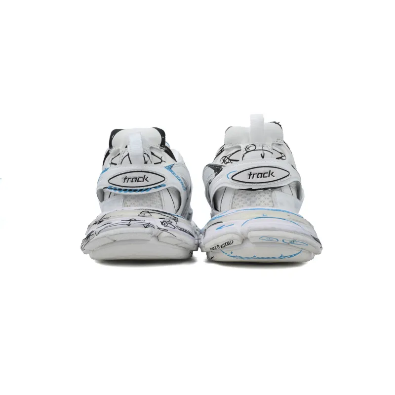 PK Balenciaga 3rd Track Sneake White Blue 542023 W3SRA 9014