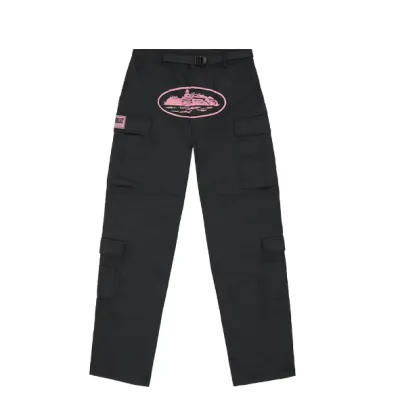 Corteiz Guerillaz* Cargo Pant 'Black/Pink' 01