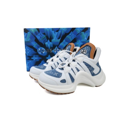 Louis Vuitton Archlight Sneakers White and Blue Cowboy 02