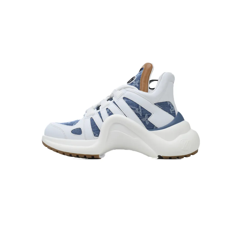 Louis Vuitton Archlight Sneakers White and Blue Cowboy