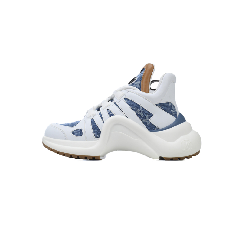 PK Louis Vuitton Archlight Sneakers White and Blue Cowboy