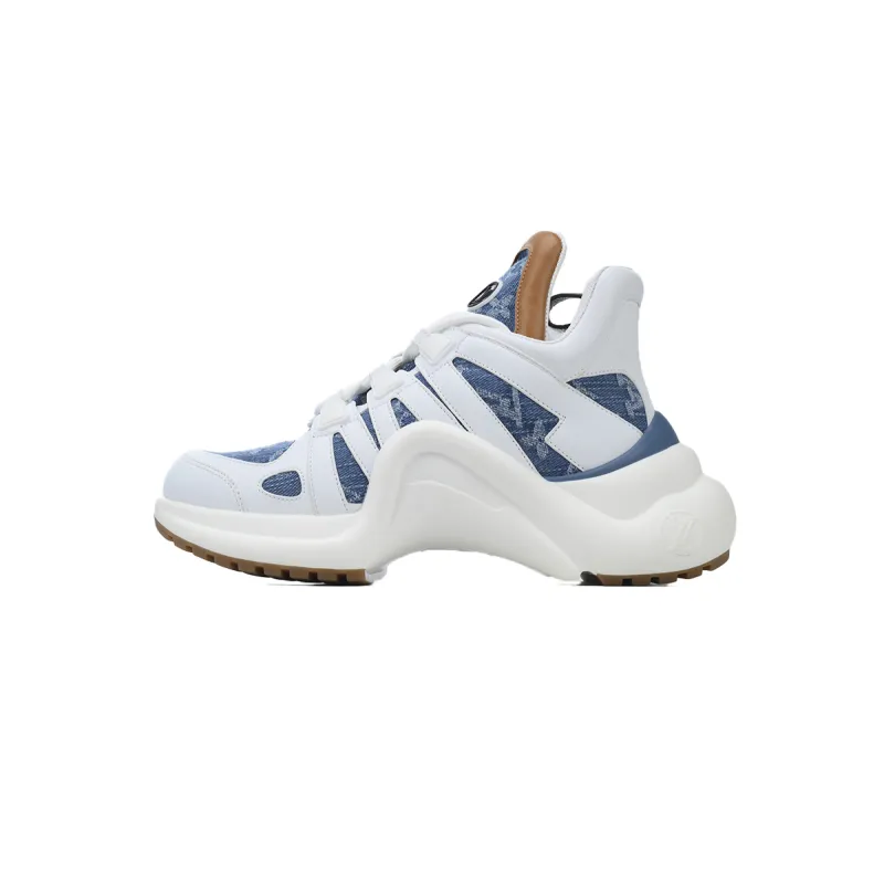 Louis Vuitton Archlight Sneakers White and Blue Cowboy