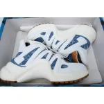 Louis Vuitton Archlight Sneakers White and Blue Cowboy