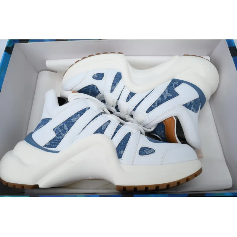 Louis Vuitton Archlight Sneakers White and Blue Cowboy
