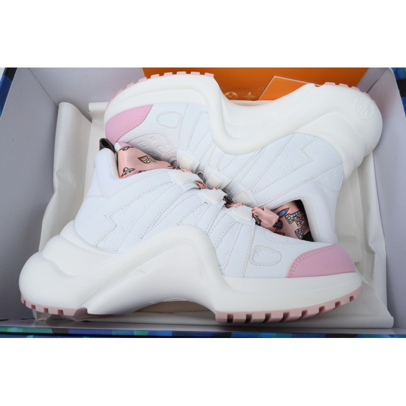 PK Louis Vuitton Archlight Sneakers White Pink 2