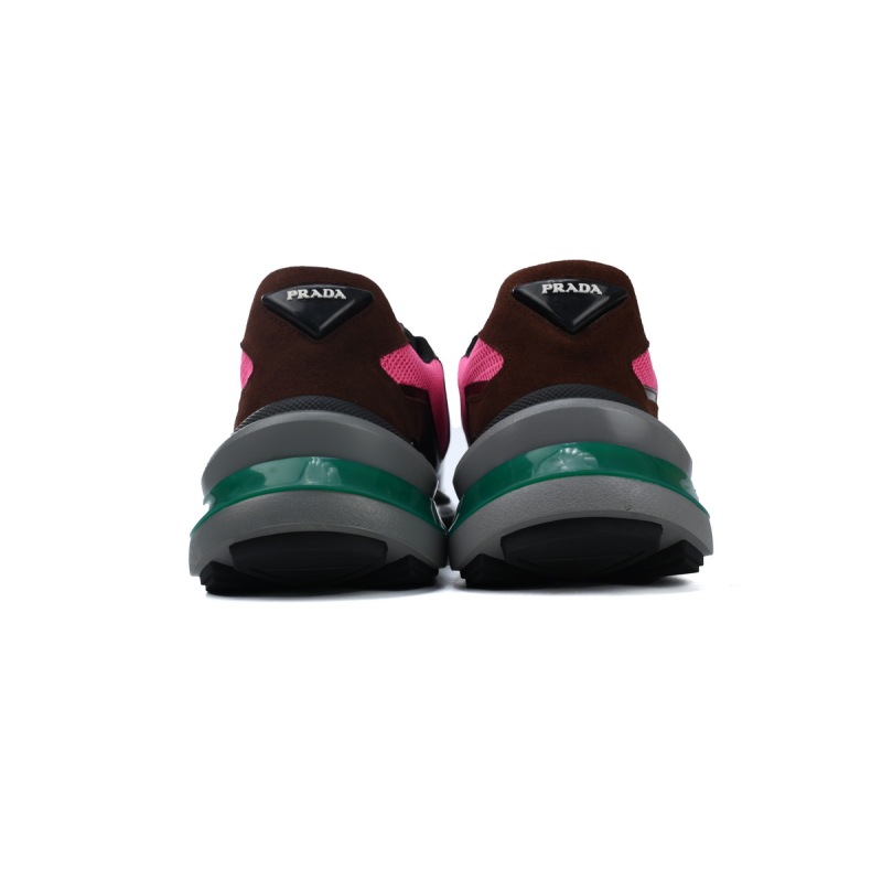 PK Prada Sneakers Black Wine Red