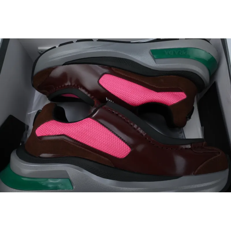 Prada Sneakers Black Wine Red