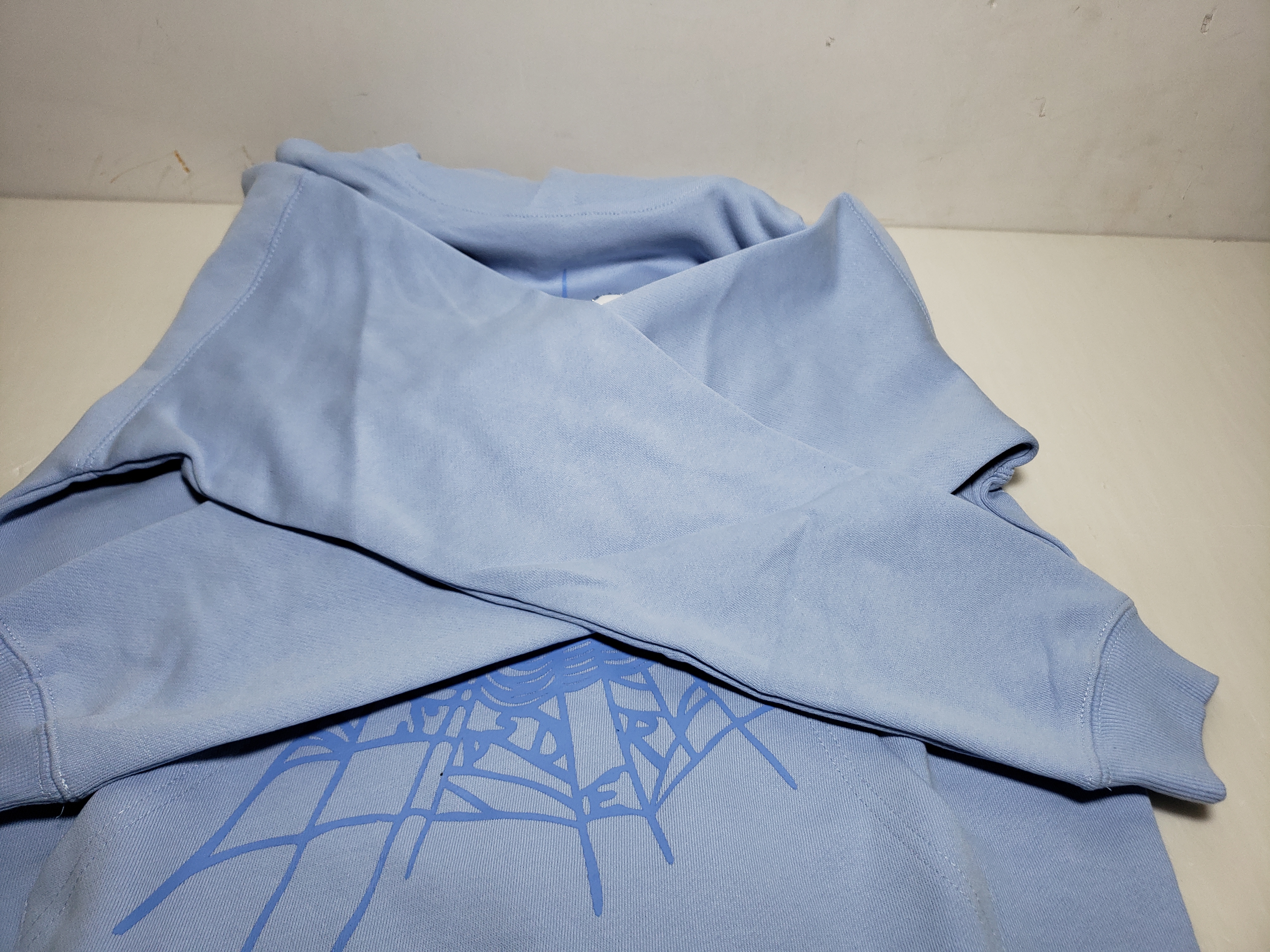 SP5DER Web Hoodie Slime Blue,8208