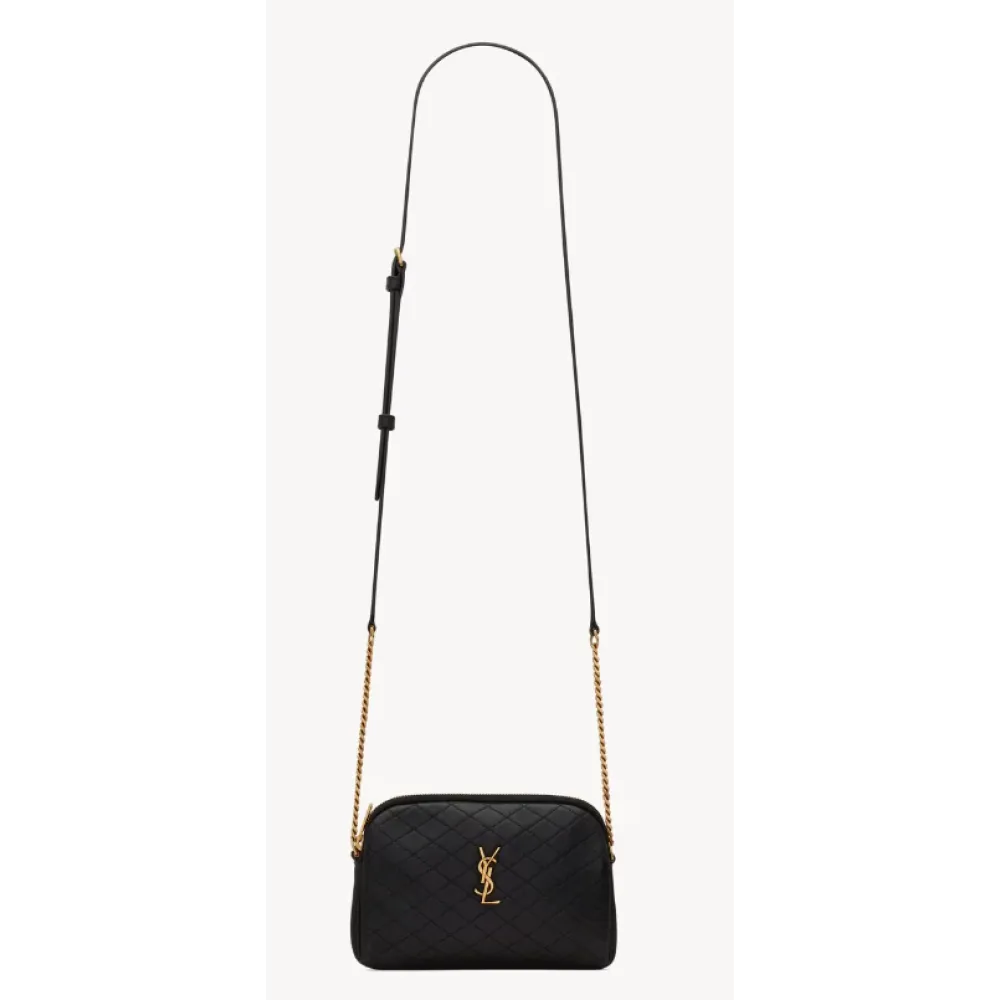 Gaby zipped pouch in quilted lambskin