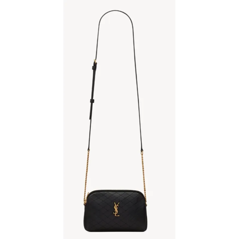 Gaby zipped pouch in quilted lambskin