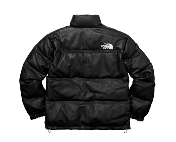 Supreme The North Face Leather Nuptse Jacket black