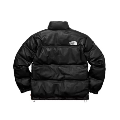 Supreme The North Face Leather Nuptse Jacket black 02