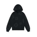 Denim Tears Cotton Wreath Hooded Sweatshirt 'Black Monochrome'