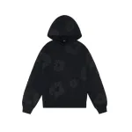 Denim Tears Cotton Wreath Hooded Sweatshirt 'Black Monochrome'