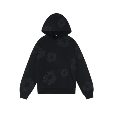 Flash sale | Denim Tears Cotton Wreath Hooded Sweatshirt 'Black Monochrome' 01