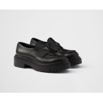 Prada Double Chocolate leather loafers
