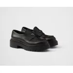 Prada Double Chocolate leather loafers