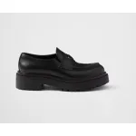 Prada Double Chocolate leather loafers