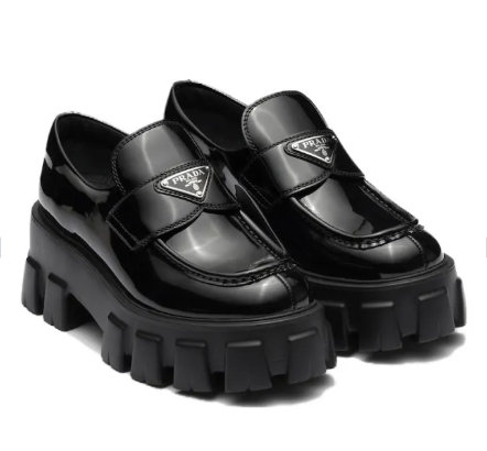 PRADA Moonlith Patent Leather Loafers