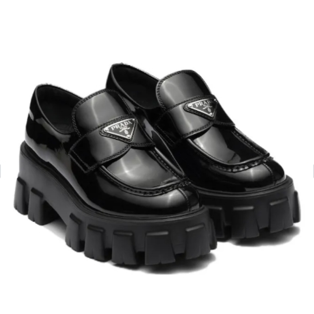 PRADA Moonlith Patent Leather Loafers