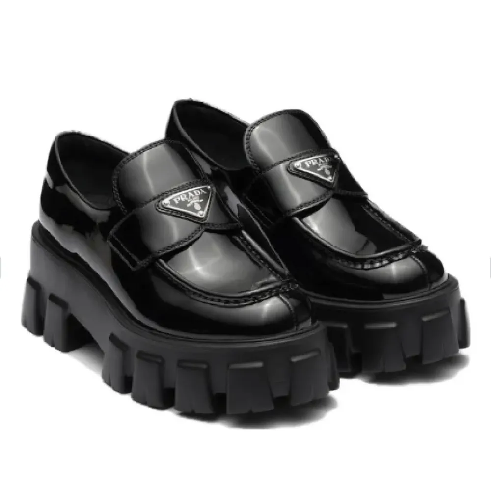 PRADA Moonlith Patent Leather Loafers