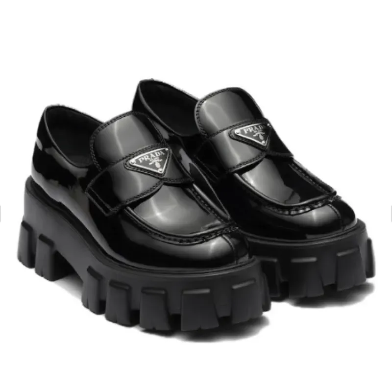 PRADA Moonlith Patent Leather Loafers
