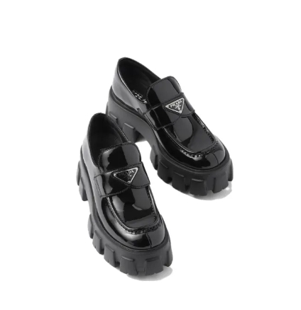 PRADA Moonlith Patent Leather Loafers
