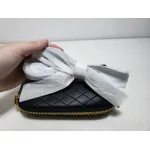Gaby zipped pouch in quilted lambskin