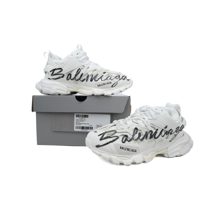 PKGoden Balenciaga 3rd Track Sneaker Black Graffiti 542436 WTRHW 9010