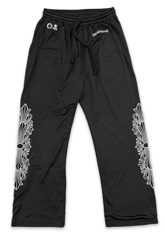 Chrome Hearts Black Mesh Jersey Pants