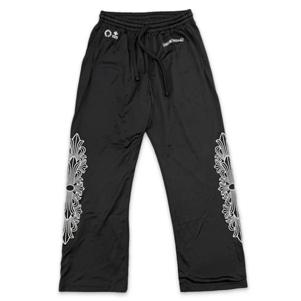 Chrome Hearts Black Mesh Jersey Pants
