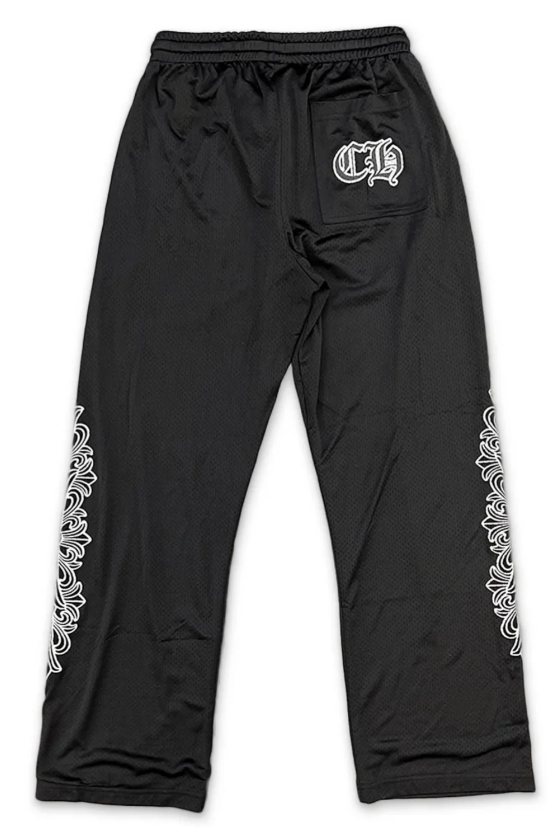 Chrome Hearts Black Mesh Jersey Pants