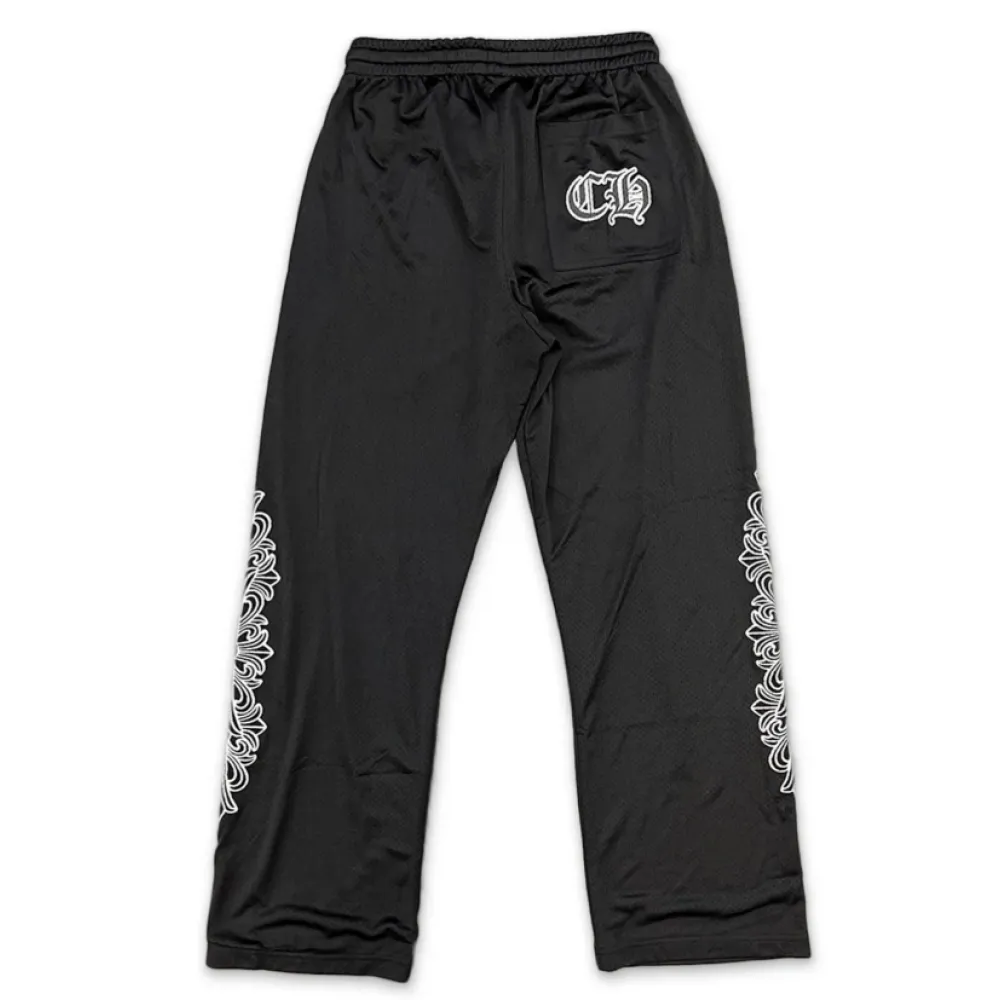 Chrome Hearts Black Mesh Jersey Pants