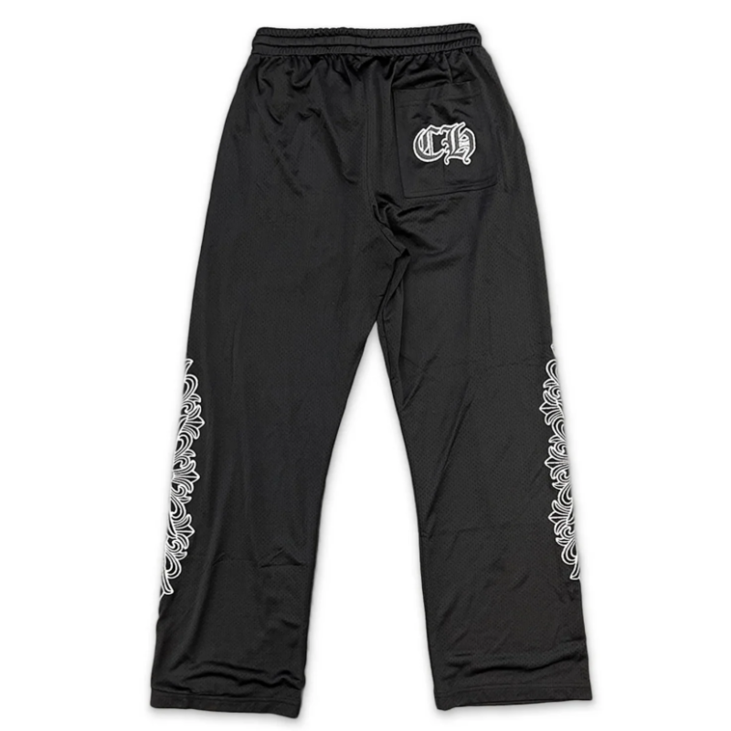 Chrome Hearts Black Mesh Jersey Pants